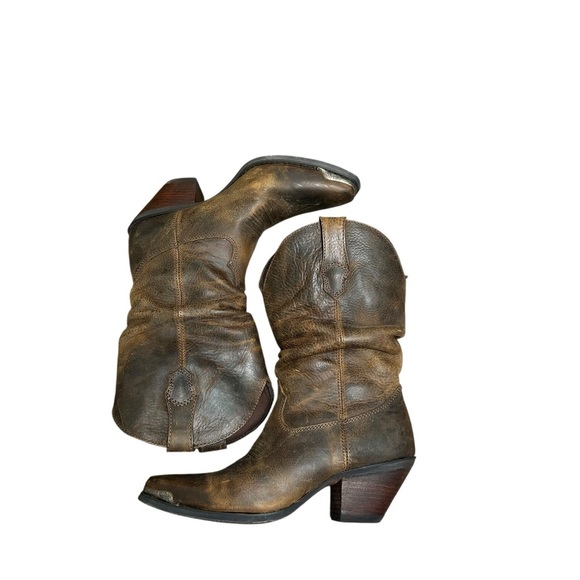 Durango RD3494 Women's 10" Crush  Brown Slouch Western Cowboy Boots Size 6.5 - Picture 2 of 8